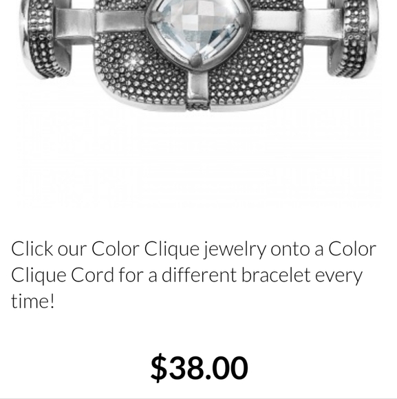 BRIGHTON color clique seven seas ornament for bracelet NEW$38 Silver crystal - Picture 2 of 7
